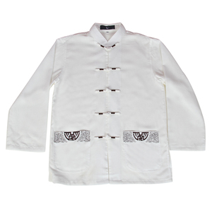 棉麻刺绣太极服春秋冬季亚麻长袖绣花太极拳套装中国风武术裤男女