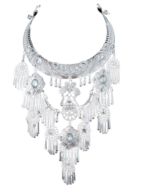 民族风复古仿苗银项链