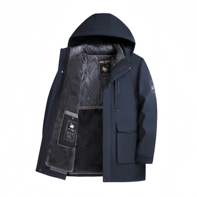 连帽鹅绒羽绒服男士冬季保暖外套