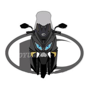 适用光阳AK550车头贴纸拉花个性创意装饰贴花摩托车改装配件