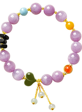 宫里上新天然正品紫锂辉手串