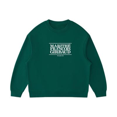 秋冬Marithe儿童卫衣经典款Logo字母印花纯棉圆领套头男女童上衣