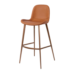 【意大利头层牛皮】吧台椅子真皮高脚凳吧台凳中岛台50高餐椅7555