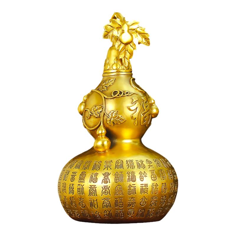 葫芦铸造黄铜新中式家居客厅摆件