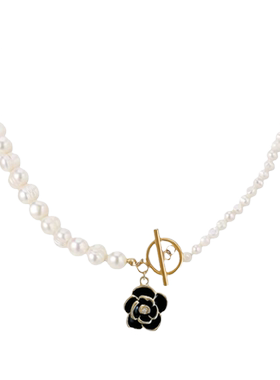 山茶花时尚款珠珠项链女高级感