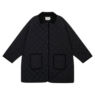 BUCH WEAR棉服女2025冬季新款高级廓形菱格大口袋厚外套602737