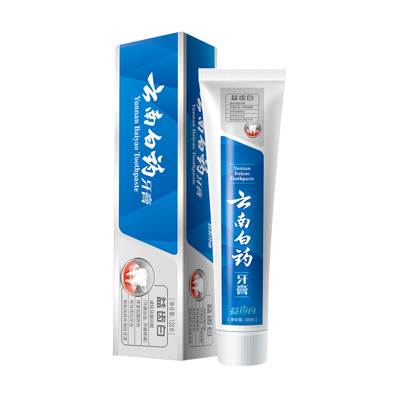 云南白药牙膏益齿白激爽薄荷