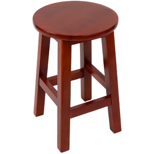 实木凳子家用圆凳成人客厅板凳现代简约复古卯榫木凳经济型餐桌凳