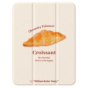 美味可颂面包适用于ipad保护2022新款Air5苹果ipadpro保护壳mini4笔槽12.9寸2025防摔mini7第10九代三折air6