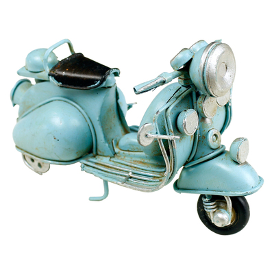 逸飞印象复古铁艺摩托车桌面摆件