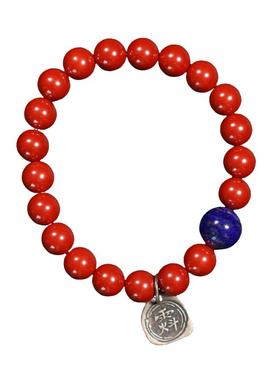 CELESTIAL TAO REALM/道轩堂朱砂 银牌 丹砂璇玑串小版 纯手工串