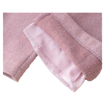 粉色毛呢裤子女秋冬季直筒阔腿裤