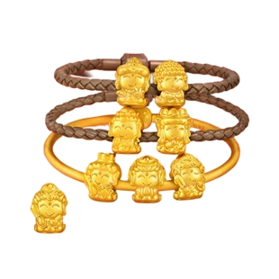 周生生官方正品Charme宝贝祥瑞祝福本命佛足金串珠黄金转运珠组合