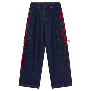 易大千同款马年系列Champion冠军直筒阔腿牛仔裤26春季新款中国风