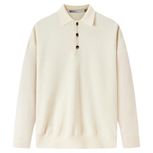 九牧王男装秋冬舒适羊毛毛衫翻领商务休闲亲肤柔软易打理