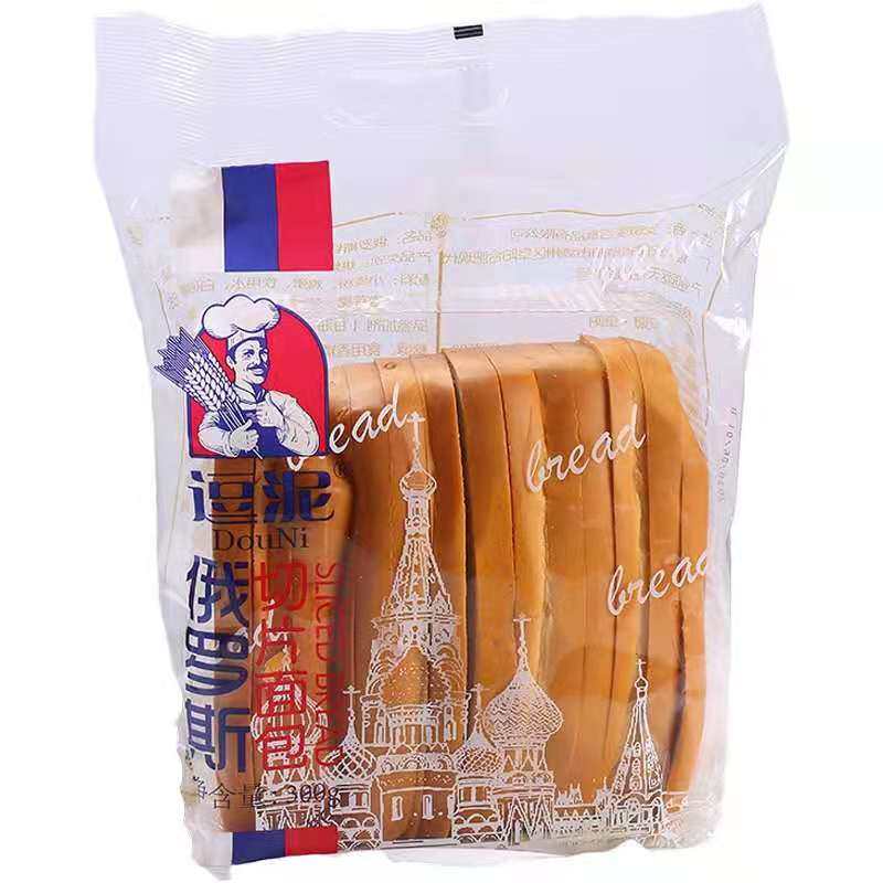 逗泥网红烧烤面包300g俄罗斯不切片包装烧烤专用厚切整箱早餐零食