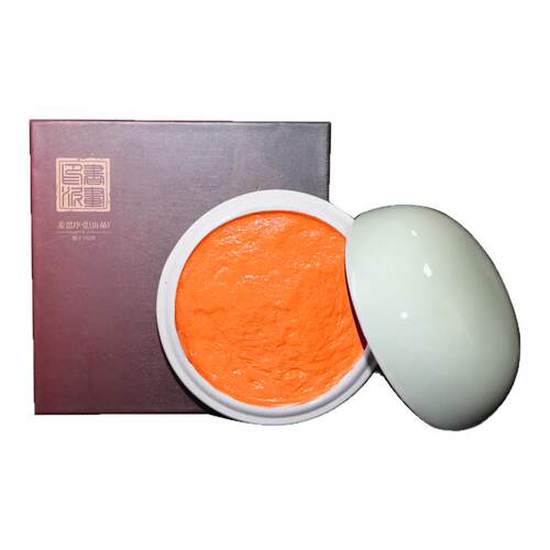 苏州姜思序堂上品书画印泥朱膘八宝黄膘标朱砂堆朱彩色印泥姓名藏书章印泥篆刻用品