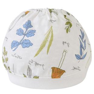 英氏初生婴儿帽子0一6月新生儿胎帽薄款圆帽夏季小月龄男女宝宝帽