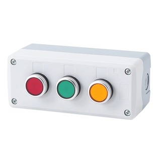 高品质按钮开关控制盒123456孔启停风机电梯控制箱塑料防水白壳体