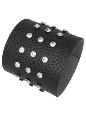 小水钻星星荔枝纹皮蒸汽朋克手链