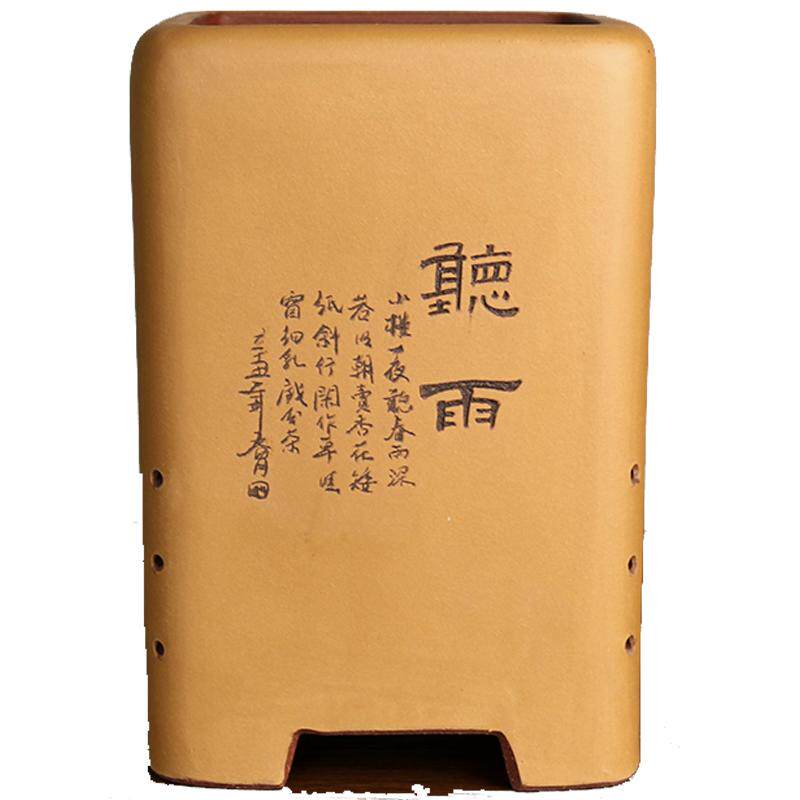 蔓木人宜兴紫砂花盆兰花盆精品手花盆