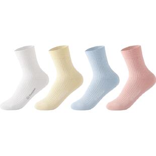 全棉时代男女袜子情侣款全棉5A抗菌透气船袜中长筒袜短筒袜