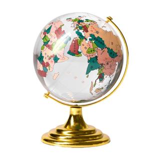 特价高档大小号水晶球地球仪摆件 彩色中文家居办公室装饰品玩具