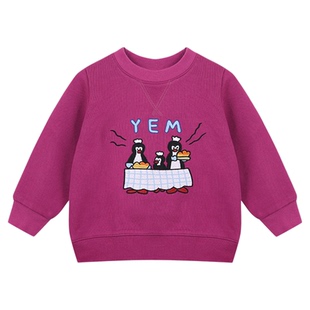 允儿妈女童春季经典百搭卡通刺绣卫衣宝宝纯棉上衣儿童春秋套头衫