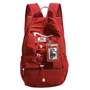 韩版户外休闲运动旅行初高中学生书包简约大容量背包百搭双肩包女