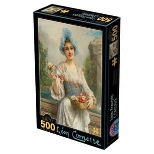 绝版现货D-Toys罗马尼亚进口益智名画拼图73921AP01卖花少女500片