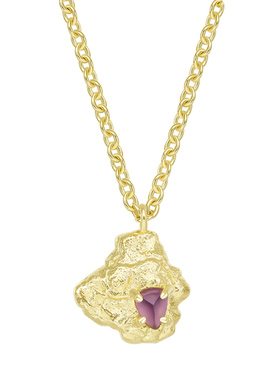 Twinell原创天然紫水晶项链女