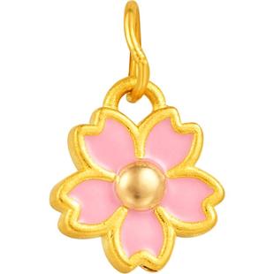 潮宏基哆啦A梦铃铛黄金吊坠足金挂坠3D硬金生日礼物新年