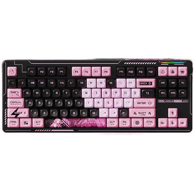 凌豹K87PRO机械键盘客制化三模无线蓝牙电脑游戏电竞X侧刻黑莓粉F