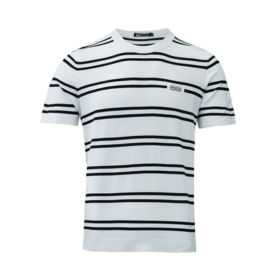伊力特冰丝条纹短袖修身T恤男