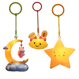 元宵节灯笼手提兔子灯发光兔灯笼儿童卡通小灯笼成品月兔花灯马年