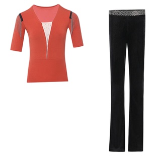 2025夏新款高端形体服女艺考套装莫代尔上衣导师礼仪培训舞蹈衣服