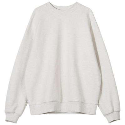 林乔芝2025年秋冬季新款燕麦色纯棉加绒卫衣休闲运动上衣