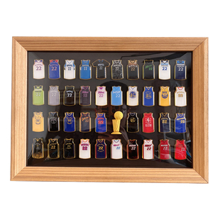 维金斯球衣徽章球迷胸针原创实木相框桌面摆台挂框创意球迷礼物