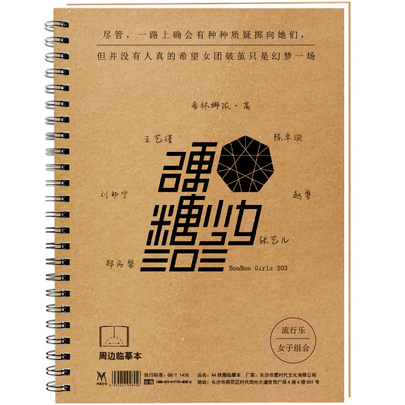 鹿晗歌词本学生钢笔歌词练字帖