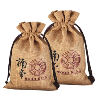 定制麻袋束口袋抽拉绳收口礼品包装麻布袋维棉杂粮大米袋子印logo