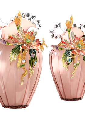 新中式珐琅彩花瓶摆件