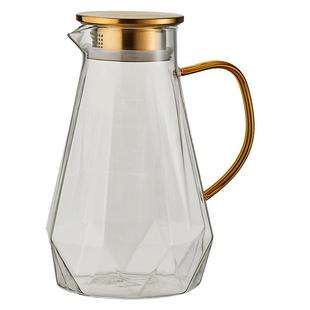 冷水壶玻璃耐高温家用大容量凉水壶白开水杯套装客厅装水扎壶茶壶
