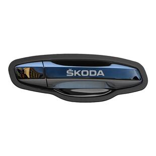 斯柯达柯米克门碗拉手贴柯珞克门把手保护套gt改装饰防刮碰亮条壳