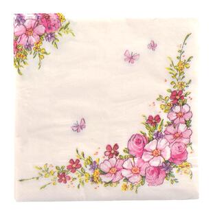 婚宴印花餐巾纸彩色面巾纸餐垫纸粉红对角口布婚庆节庆餐厅杯花纸