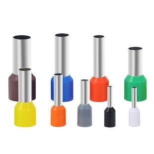 管型端子VE1008E6010绝缘针型端子欧式冷压电线快速铜鼻子紫铜管