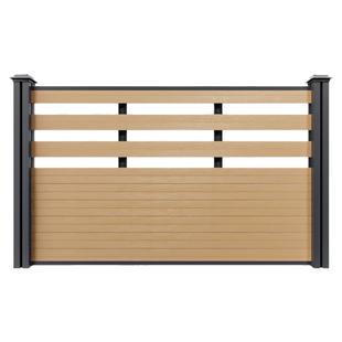 塑木围栏护栏庭院防腐木围墙栅栏别墅小院子户外花园露台木塑地板