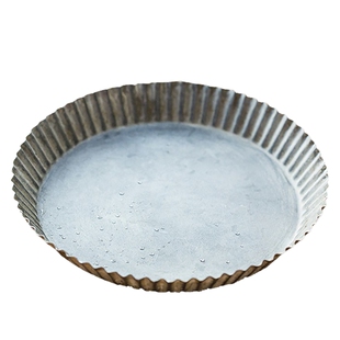 掬涵铁艺收纳铁盘花盆托盘果盘杂物盘花园收纳工具盘复古装饰摆件