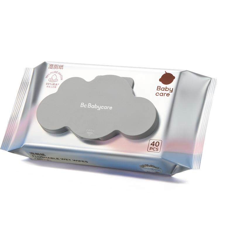 babycare纯水湿厕纸家庭80抽3包
