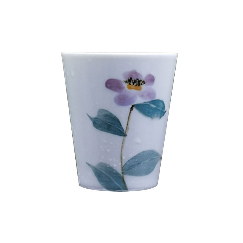 春火陶瓷手绘茶杯桂花山茶墨古法