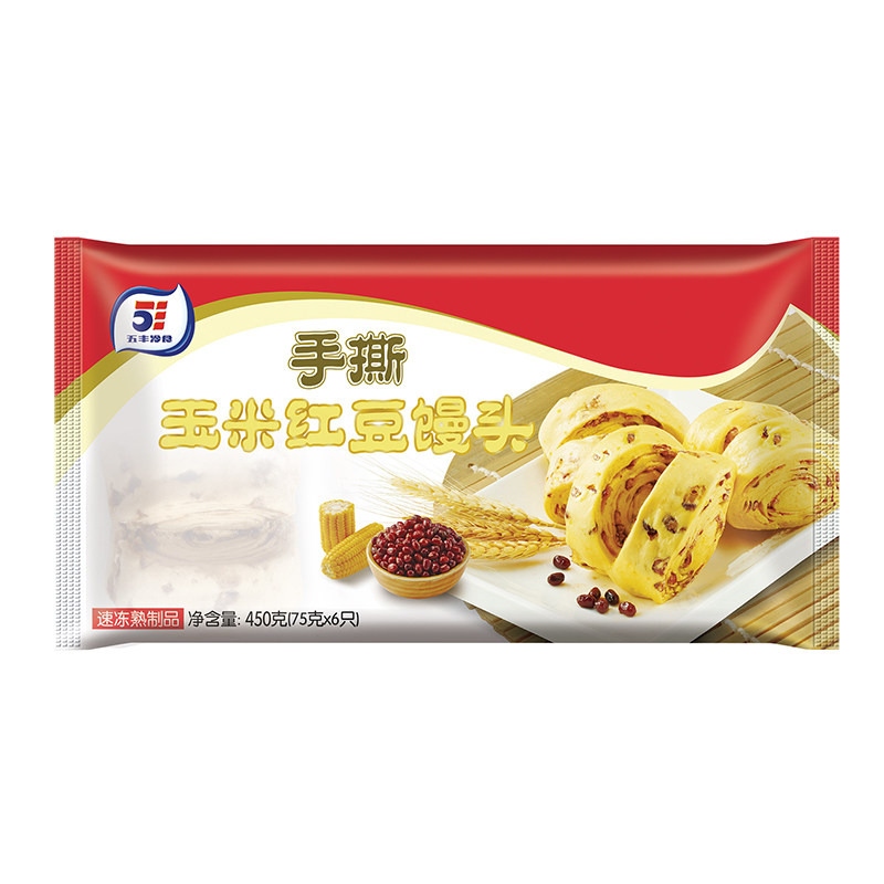 五丰手撕玉米红豆馒头心餐速冻品